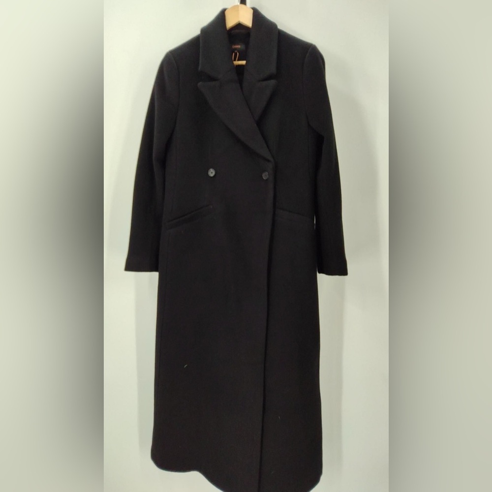 NWT Women’s quince long wool coat in black size xs